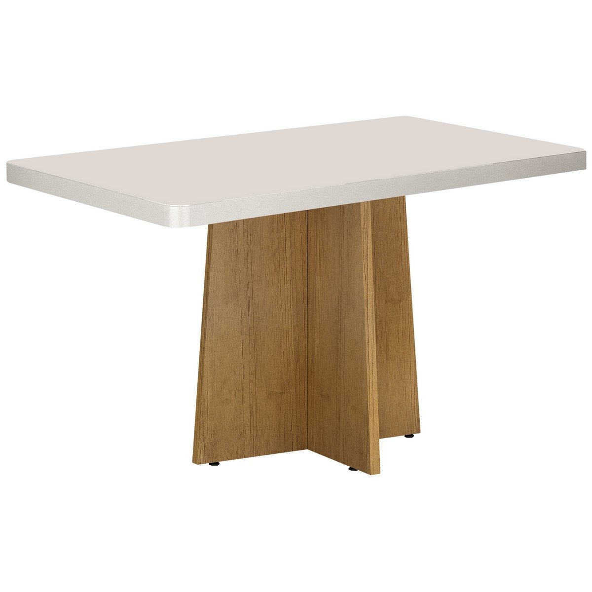 Mesa Jade 120 (Tampo 40 mm) Cinamono/Off White - VALDEMÓVEIS - Imagem 2