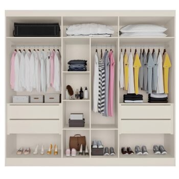 Alternative view of Guarda-roupa 6 Portas Oxford 2,10 M Off White - Moveis Europa