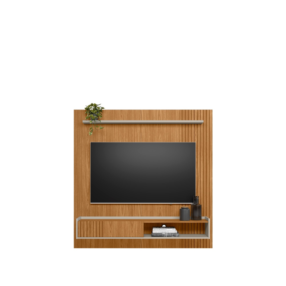 Painel Home até 65" Dublin Nature/Off White - LINEA BRASIL - Imagem 8