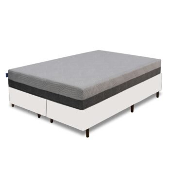 Alternative view of Colchão Queen Fit Visco 25 cm D28/D40 + Base Simples Corino Branco – UMAFLEX + BIOSTAR