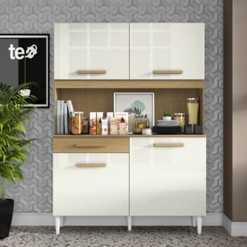 Kit Cozinha 4P1G 1,21 m Atacama/Off White - ARAMOVEIS