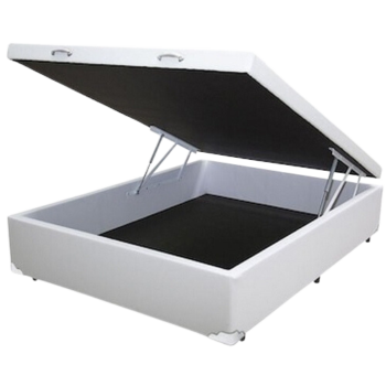 Alternative view of Base Box Casal Baú Corino Branco - BIOSTAR