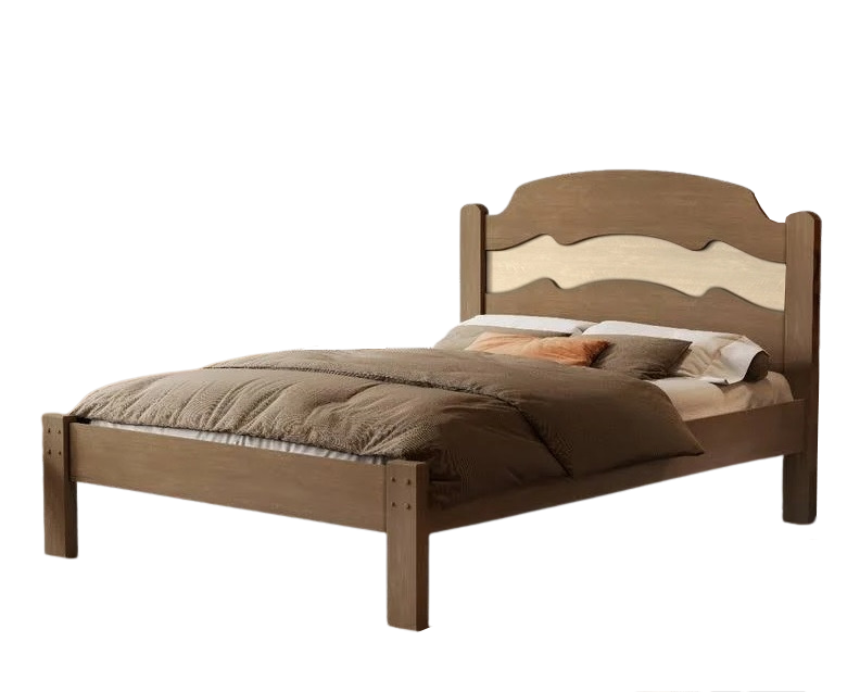 Cama Casal/Viúva Íris Castanho Wood/Avelã/Castanho Wood - MADEC MÓVEIS - Imagem 2