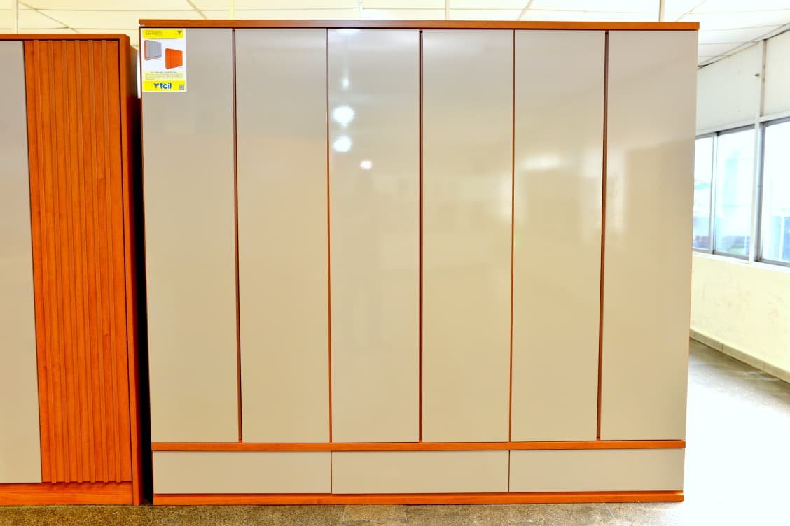 Guarda-Roupa 6 Portas Esparta/Lacônia 2,70 m Cinamomo/Off White - TCIL - Imagem 2