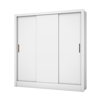 Alternative view of Guarda-Roupa 3 Portas Dubai/Santiago (Sem espelho) 1,79 m Branco - CARIOCA MÓVEIS