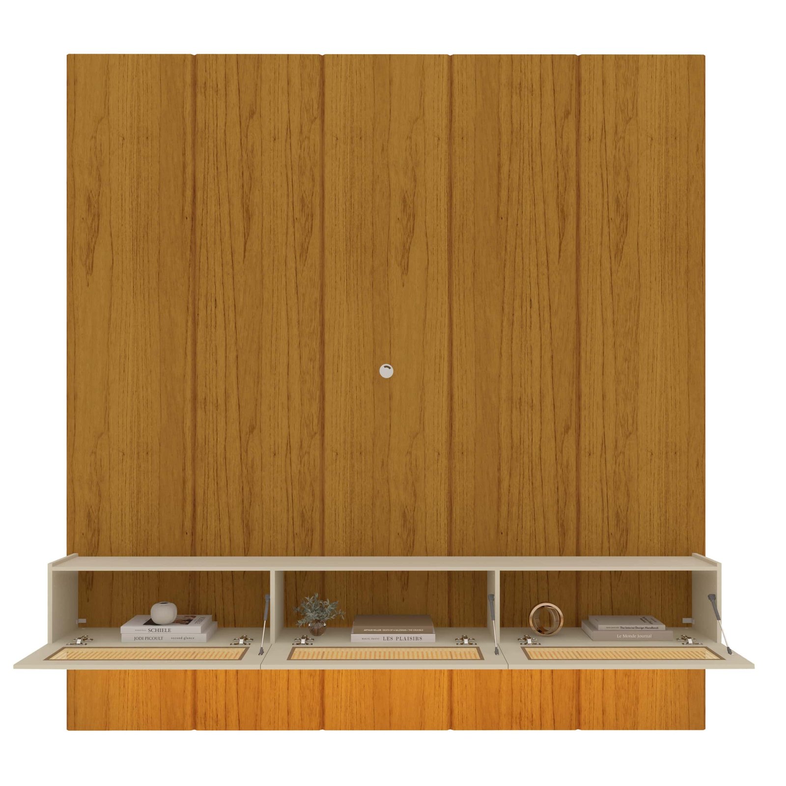 Home Suspenso até 85" Realce 2,225 m Naturale com Nicho Native Off White - GELIUS - Imagem 2