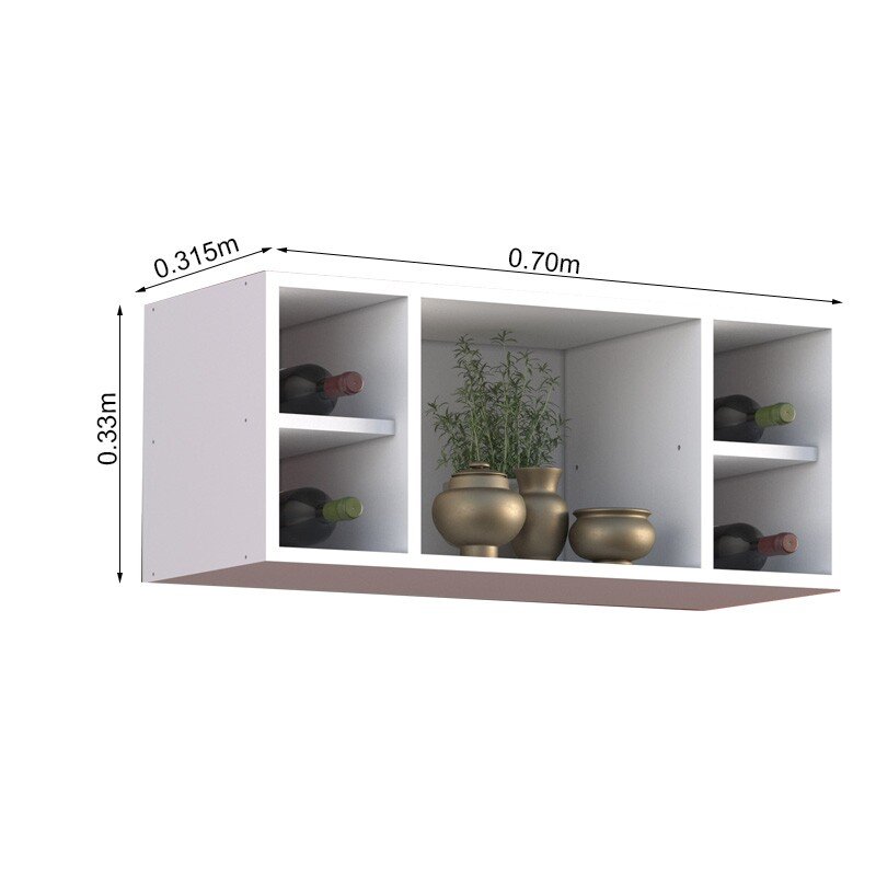 OUTLET - Aéreo Geladeira Pérola Branco Larg. 0.70m - Sallêto - Imagem 2