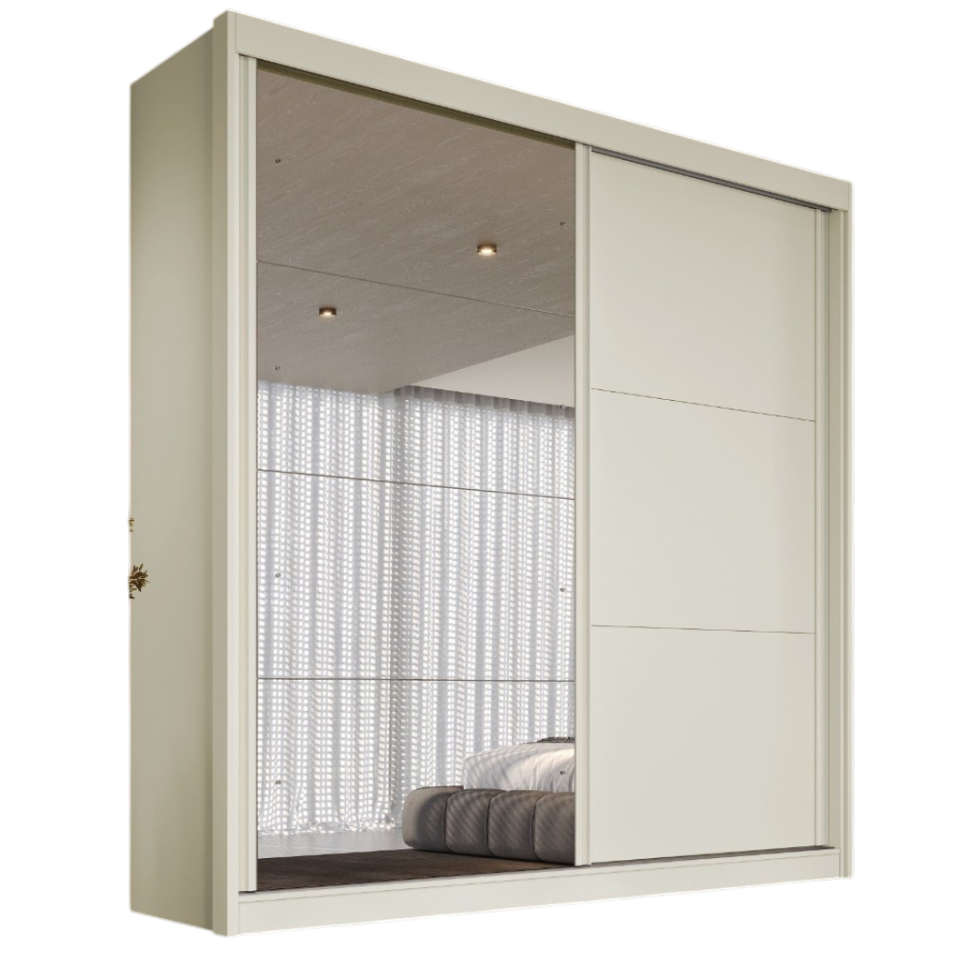 Guarda-Roupa 2 Portas Mali 151,5 m Off White/Peroba/Off White - MÓVEIS EUROPA - Imagem 6