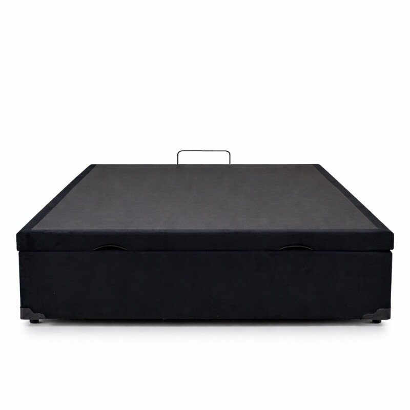Colchão Casal Airtech 150 Ortopillow Ortopédico D45 Ortobom + Box Baú Casal Prime Confort Sued Preto Blindado Issacar - 138x188x73 | Suporta até 240kg - Imagem 8