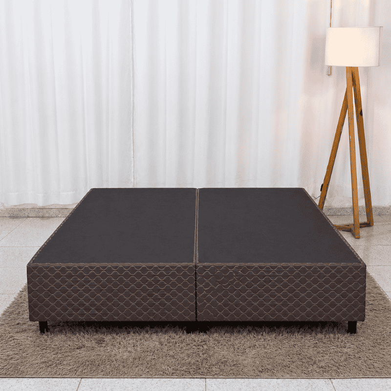 Colchão Queen Twins Molas BlueWave + Base Box Queen Bipartido Universal Marrom Bordado Gazin - 158x198x74 | Suporta até 290kg - Imagem 17