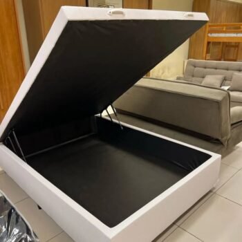 Base Box Casal Baú Corino Branco - BIOSTAR