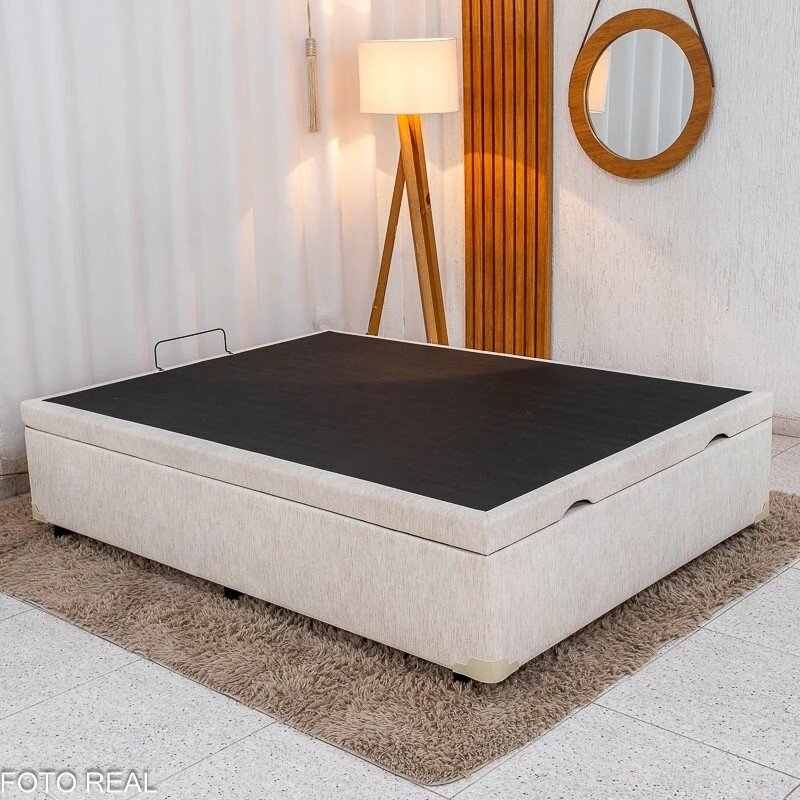 Colchão Casal Airtech Springpocket Molas Ensacadas Ortobom + Box Baú Casal Prime Confort Korino Linho Palha Blindado Issacar - 138x188x70 | Suporta até 240kg - Imagem 6