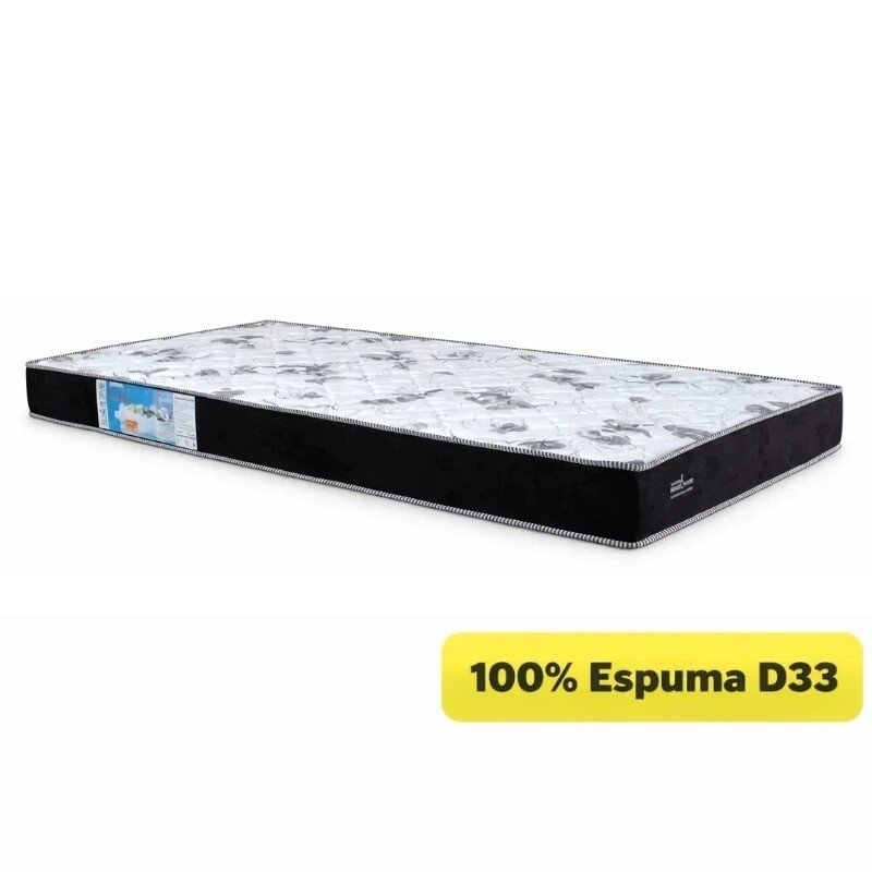 Colchão Solt. Santé Alt 14 Espuma D33 + Box Solt. Sued Preto Ortobel - 88x188x51 | Suporta até 120kg - Imagem 5