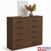 Cômoda Ryad Com 10 Gavetas Castanho - D Doro