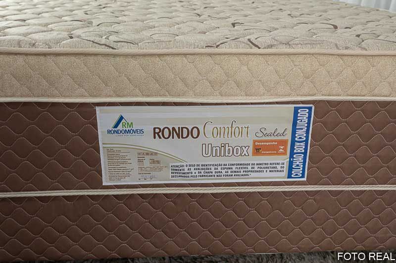 Combo - Roupeiro Casal Athenas Nature/Off 3 Portas 9 Gavetas C/ 1 Espelho e Pés 100% MDF Larg. 1.80m - Bianchi + Cama Box Casal Ortopédico Rondoconfort D33 - Rondomóveis | Suporta até 300kg - Imagem 8