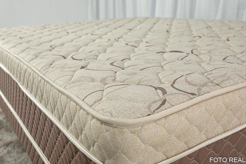 Combo - Roupeiro Casal Athenas Nature/Off 3 Portas 9 Gavetas C/ 1 Espelho e Pés 100% MDF Larg. 1.80m - Bianchi + Cama Box Casal Ortopédico Rondoconfort D33 - Rondomóveis | Suporta até 300kg - Imagem 9