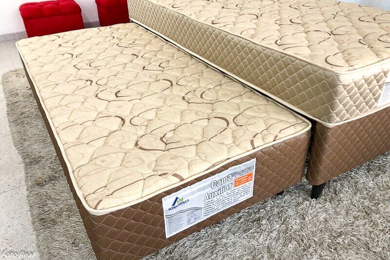 Cama Solteiro Duo Box + Cama Auxiliar 88x188x60 Espuma D33 - Rondomóveis - Imagem 2