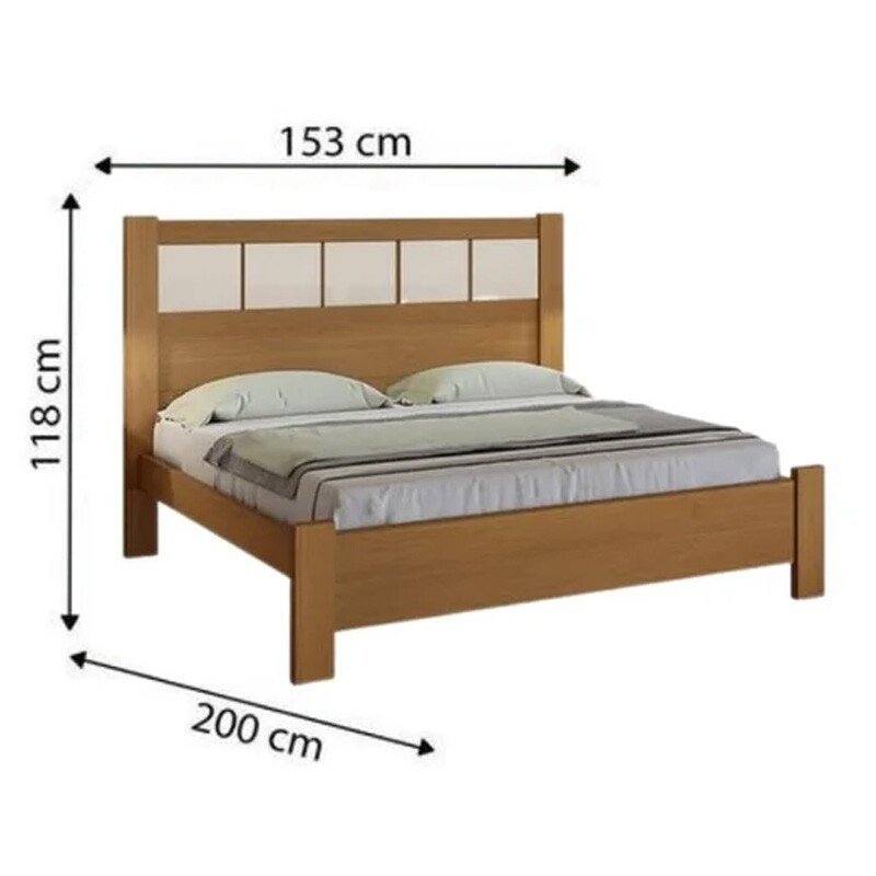 Cama Casal Primícia Cinamomo/Off Larg. 1.53m - D Doro - Imagem 6