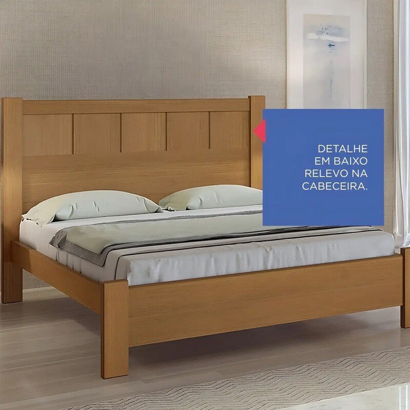 Cama Casal Primícia Plus Cinamomo Larg. 1.53m - D Doro - Imagem 3