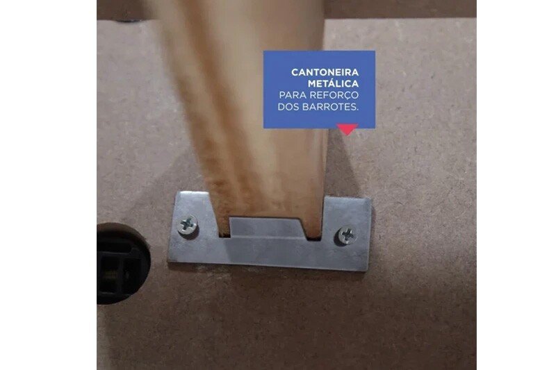 Roupeiro Merídian Branco 2 Portas + Cômoda Firenze Branco + Cama Solteiro Milênio Branca + Cama Auxiliar 2 Gavetas Branca - D Doro - Imagem 12