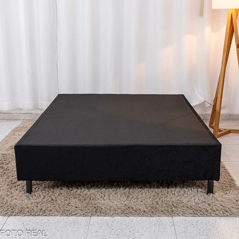 Colchão Casal Airtech 150 Ortopillow Ortopédico D45 Ortobom + Box Casal Sued Preto - Ortobel - 138x188x65 | Suporta até 200kg - Imagem 7