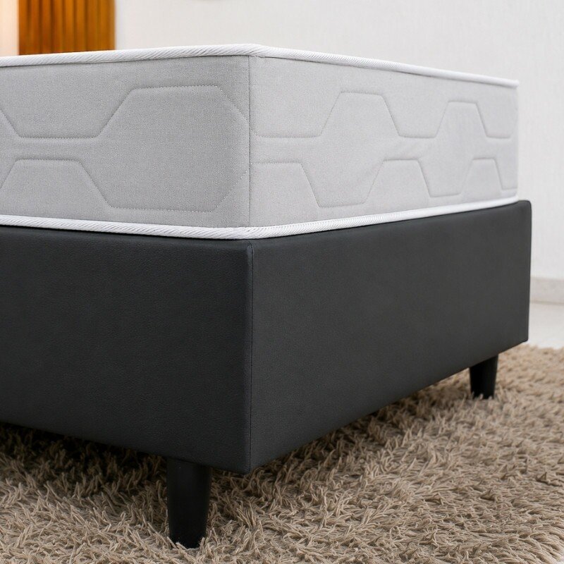 Colchão Solteiro Confort Premium Ortopédico D28 - Inovaflex + Box Solt. Korino Preto - 88x188x55 | Suporta até 120kg - Imagem 5