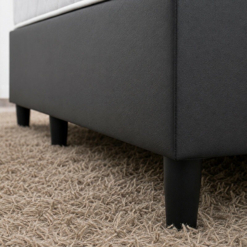 Colchão Solteiro Confort Premium Ortopédico D28 - Inovaflex + Box Solt. Korino Preto - 88x188x55 | Suporta até 120kg - Imagem 6