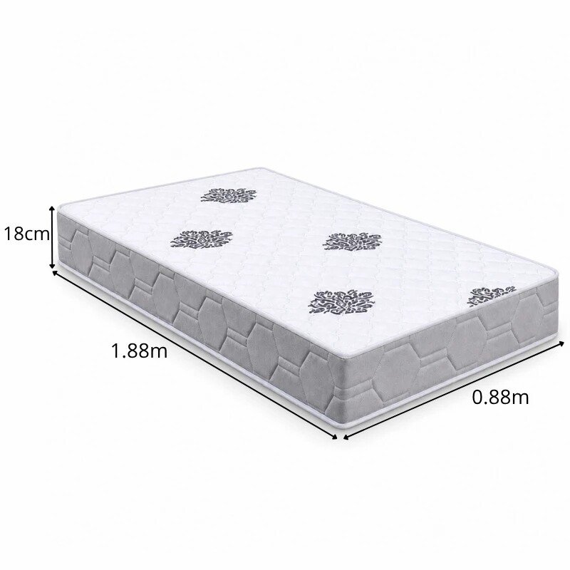 Colchão Solteiro Confort Premium Ortopédico D28 - Inovaflex + Box Solt. Korino Preto - 88x188x55 | Suporta até 120kg - Imagem 8