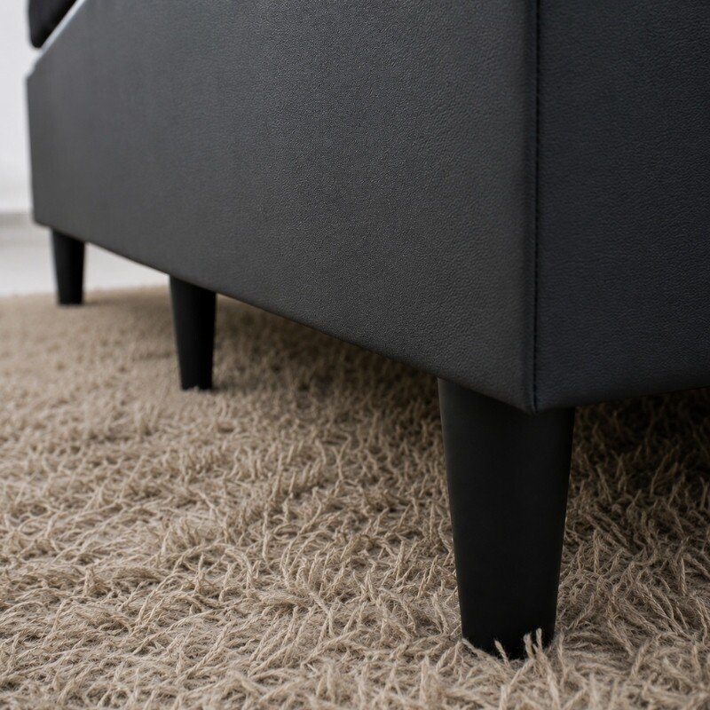 Colchão Solteiro D23 100% Espuma - Lestespuma + Box Solt. Korino Preto - 88x188x51 | Suporta até 80kg - Imagem 5