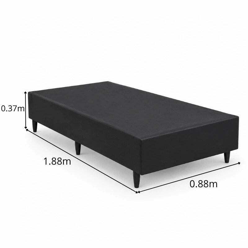 Colchão Solteiro D23 100% Espuma - Lestespuma + Box Solt. Korino Preto - 88x188x51 | Suporta até 80kg - Imagem 6