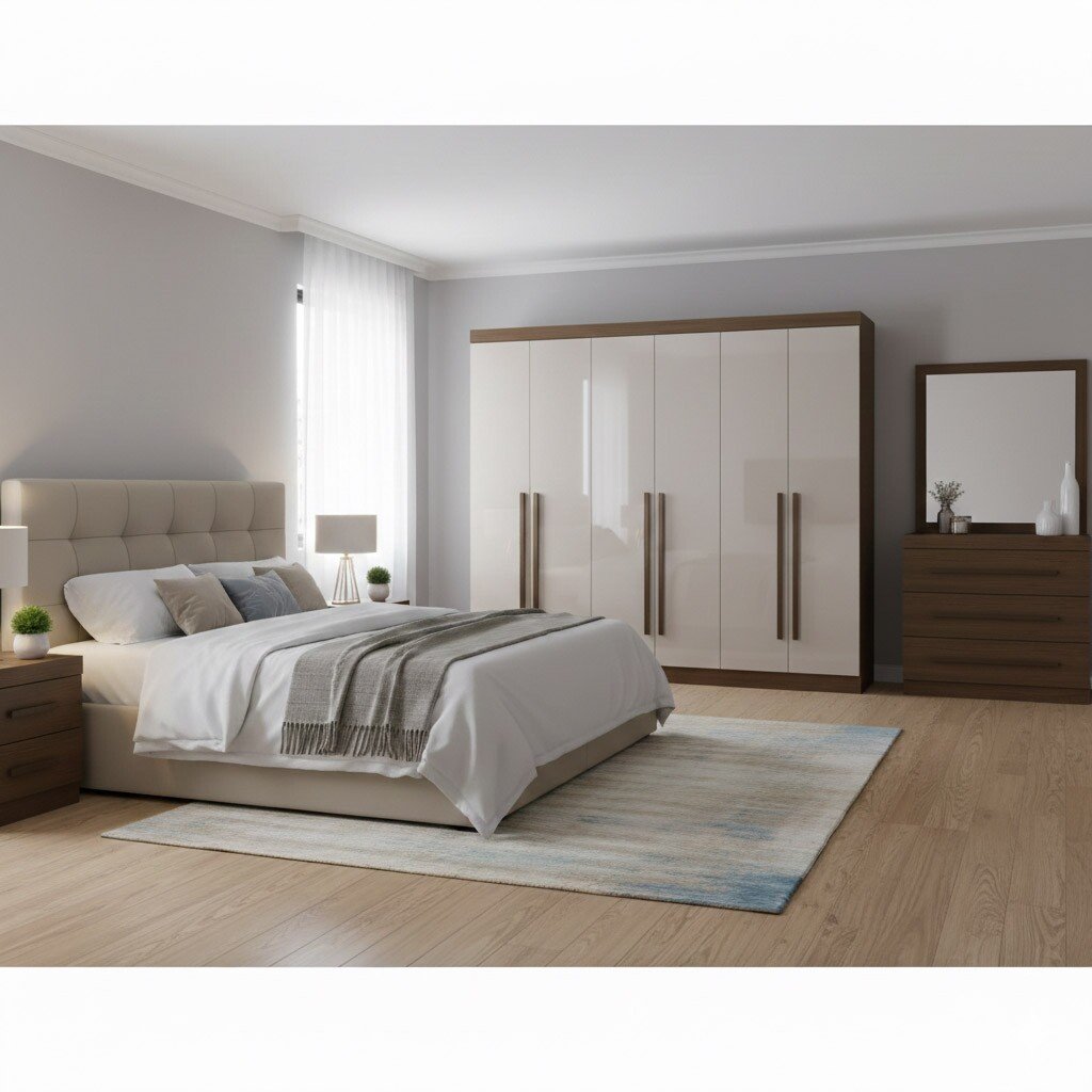 Guarda-roupa Casal Da Vinci Plus Castanho/Off 6 Portas 6 Gavetas 100% MDF Larg. 2.75m - D Doro - Imagem 8