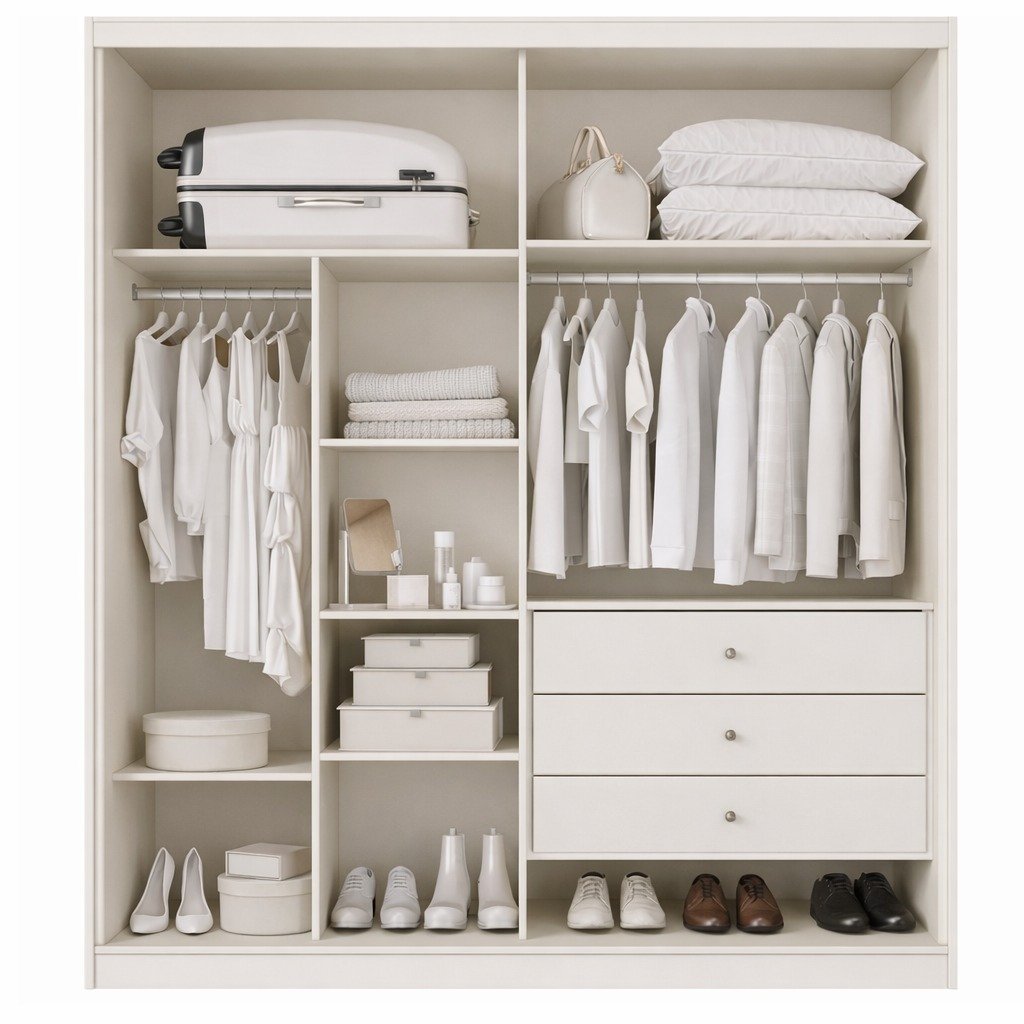 Guarda-Roupa 2 Portas Mali 151,5 m Off White/Peroba/Off White - MÓVEIS EUROPA - Imagem 2