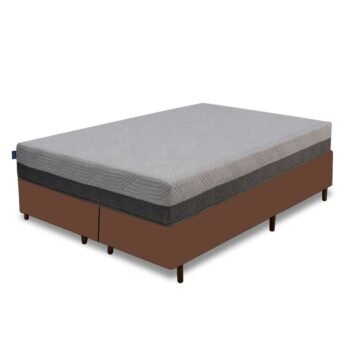 Alternative view of Colchão Queen Fit Visco 25 cm D28/D40 + Base Simples Corino Marrom – UMAFLEX + BIOSTAR