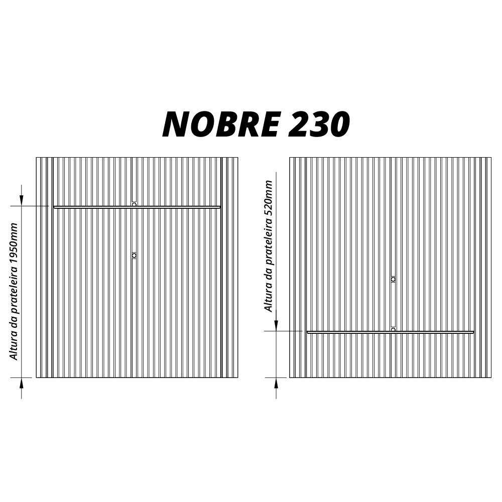 Painel ate 85" Nobre Ripado 230 Off White - GELIUS - Imagem 6