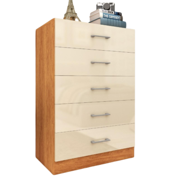 Alternative view of Comoda 5 Gavetas Aruba Cinamomo/Off White - FELLICCI