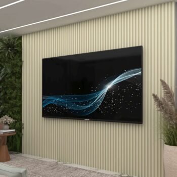 Painel até 85" Supremo Ripado 218 Off White - GELIUS