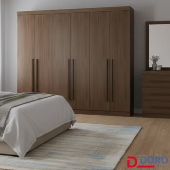 Guarda-roupa Casal Da Vinci Plus Castanho 6 Portas 6 Gavetas 100% MDF Larg. 2.75m - D Doro