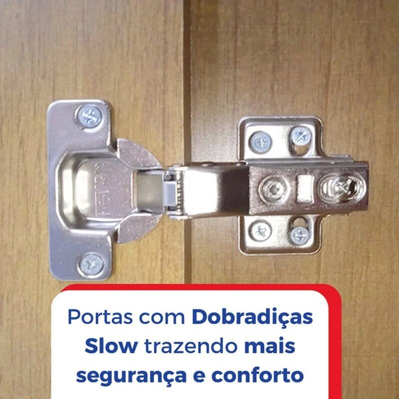 Guarda-roupa Casal Da Vinci Plus Castanho/Off 6 Portas 6 Gavetas 100% MDF Larg. 2.75m - D Doro - Imagem 7