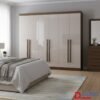 Guarda-roupa Casal Da Vinci Plus Castanho/Off 6 Portas 6 Gavetas 100% MDF Larg. 2.75m - D Doro