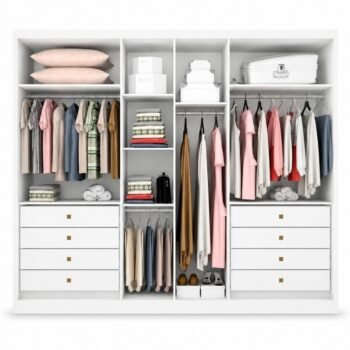 Alternative view of Guarda-roupa Rizon New Neve Larg. 2.43m 6 Portas 8 Gavetas - Novo Horizonte