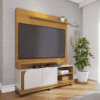 Home Jurerê Larg. 1.50m Naturale/Off White Mate para TV até 65" - Colibri
