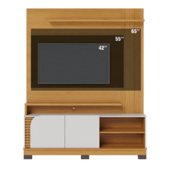 Alternative view of Home Jurerê Larg. 1.50m Naturale/Off White Mate para TV até 65" - Colibri