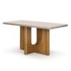 Mesa Dora 120x80 Tampo de Vidro Off Base MDF Cinamomo - Valdemóveis