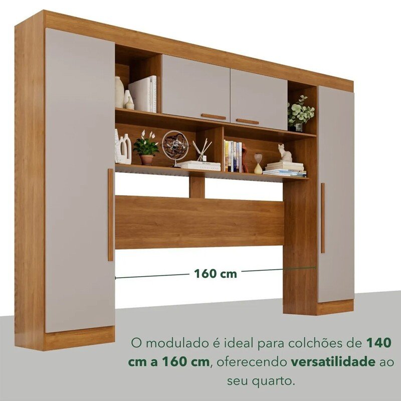 Modulado Apolo Premium Cinamomo/Off 4 Portas Larg. 2.40m - Sallêto - Imagem 6