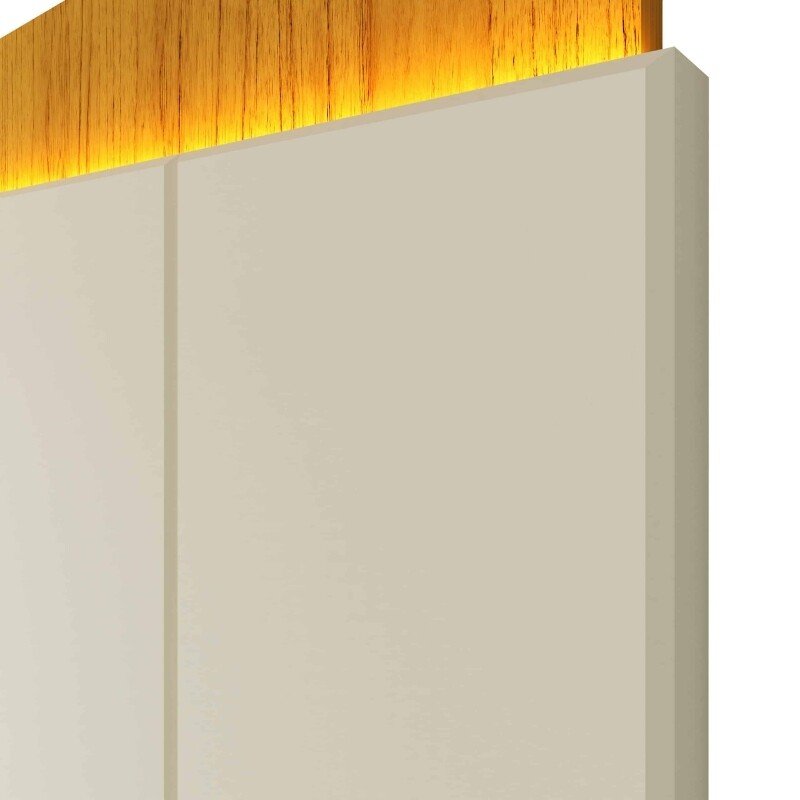 Painel Magnífico 220 Larg. 2.18m Nature/Off C/LED e Detalhe Ripado para TV até 70" - Gelius - Imagem 9