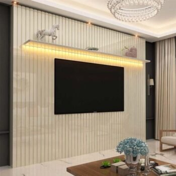 Alternative view of Painel Nobre Larg. 2.30m Off Ripado 100% MDF C/ Led para TV até 85" - Gelius