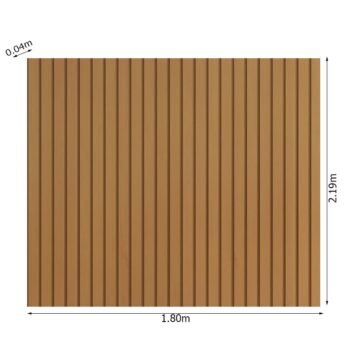 Alternative view of Painel Ripado Plus Modular larg. 1.80m Nature para TVs até 75 Polegadas - JB Bechara