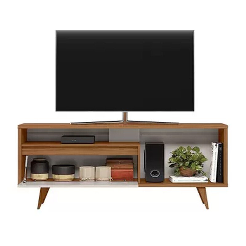 OUTLET - Painel Curitiba Cinamomo Frisado TV até 75 Polegadas Larg. 2.24m - Valdemoveis - Imagem 3