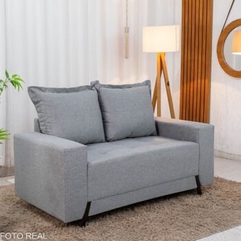 Sofá 2 lugares 8100 Linho Cinza 27