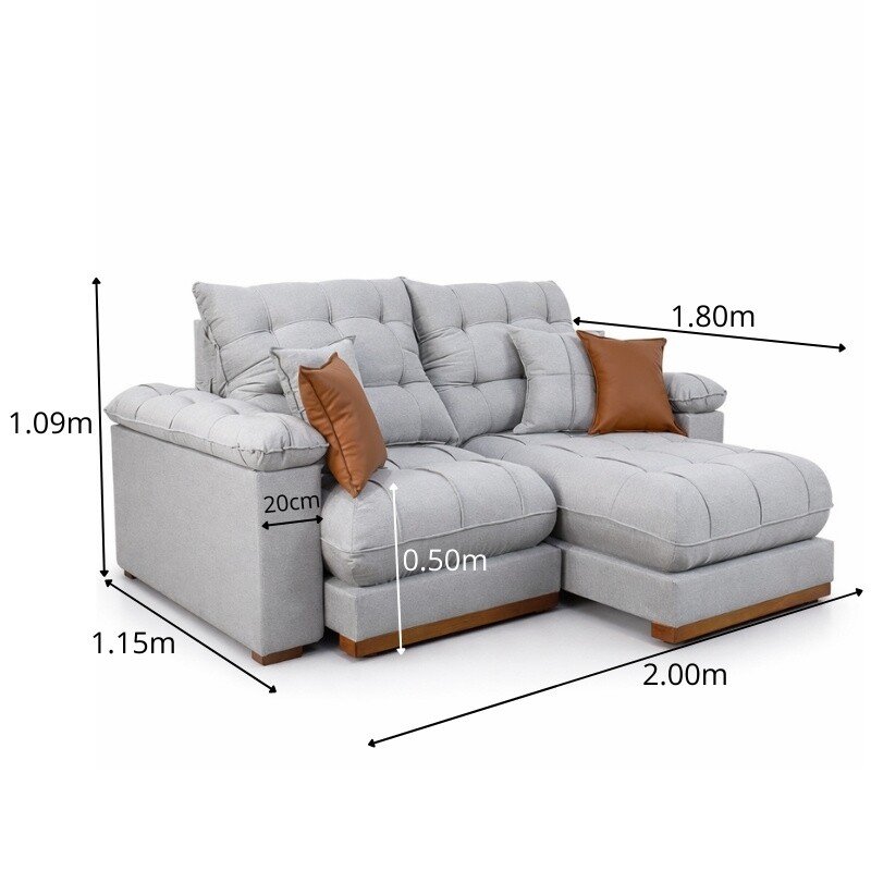 Sofá Retrátil Reclinável Verona 2.00m Linho Cinza Gelo 31 D28 Soft - Molas Ensacadas - Imagem 2
